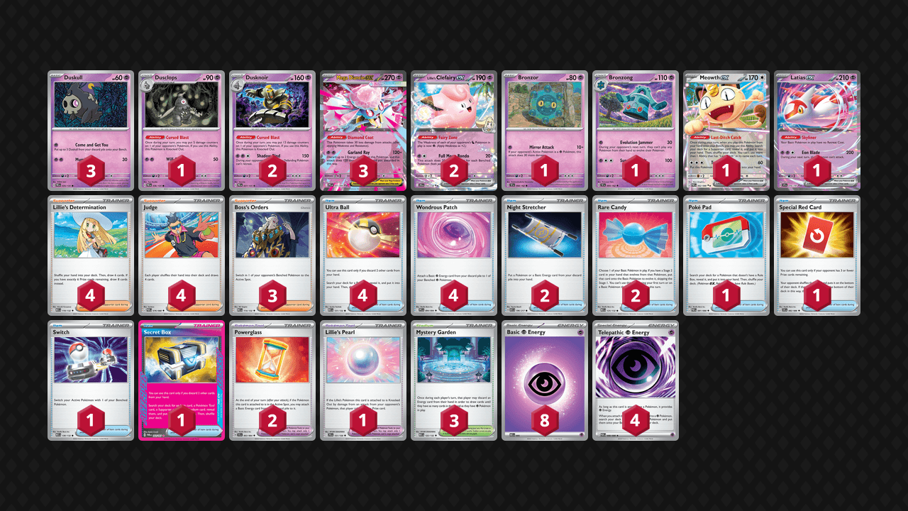 蒂安希 黑夜魔靈(Diancie Dusknoir) 牌組圖片