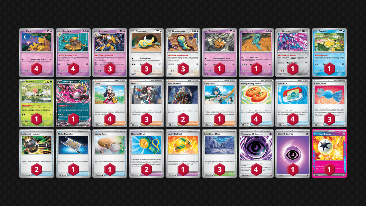 胡地 土龍節節(Alakazam Dudunsparce) 牌組圖片