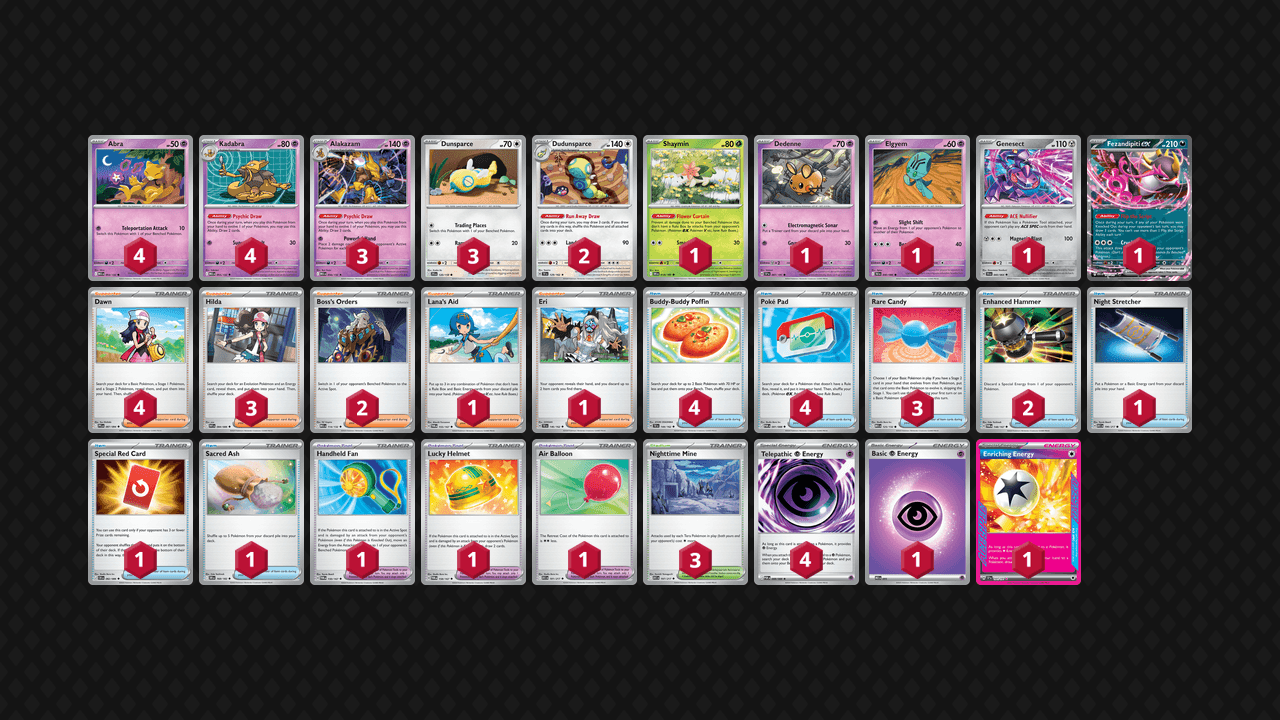 胡地 土龍節節(Alakazam Dudunsparce) 牌組圖片