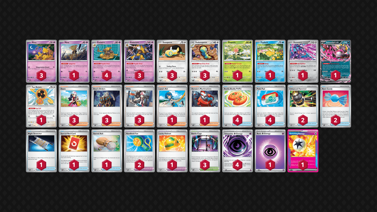 胡地 土龍節節(Alakazam Dudunsparce) 牌組圖片