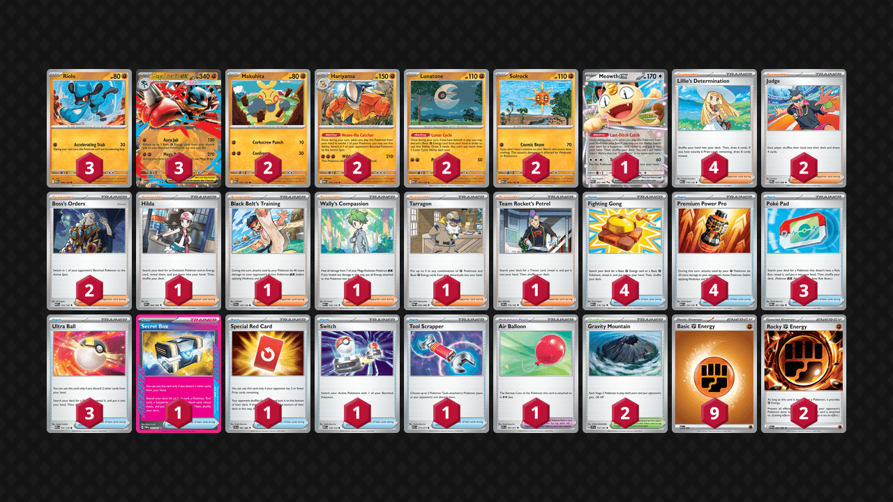 路卡利歐 鐵掌力士(Lucario Hariyama) 牌組圖片