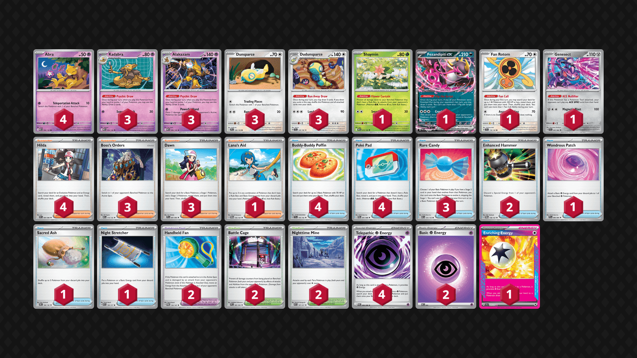 胡地 土龍節節(Alakazam Dudunsparce) 牌組圖片