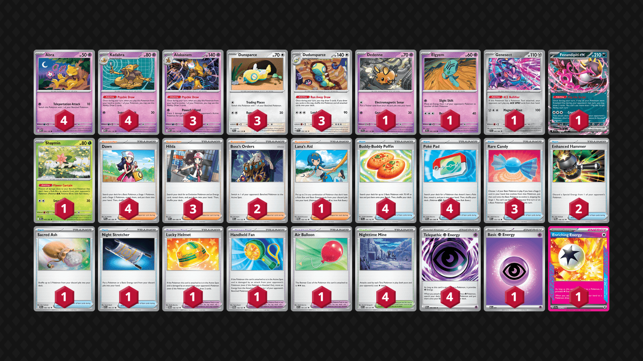 胡地 土龍節節(Alakazam Dudunsparce) 牌組圖片