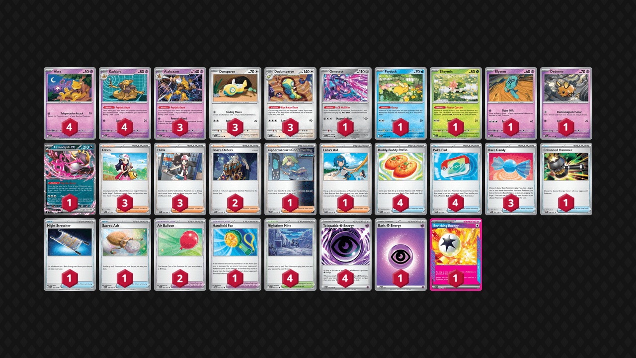 胡地 土龍節節(Alakazam Dudunsparce) 牌組圖片