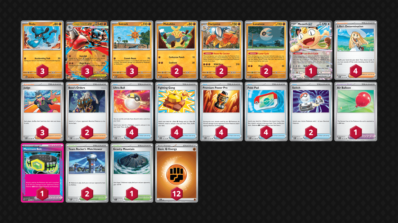 路卡利歐 鐵掌力士(Lucario Hariyama) 牌組圖片