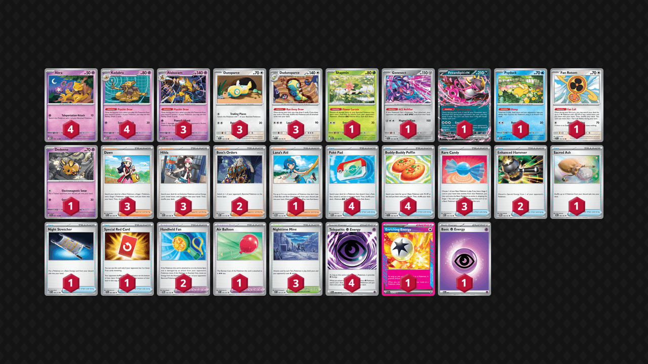 胡地 土龍節節(Alakazam Dudunsparce) 牌組圖片