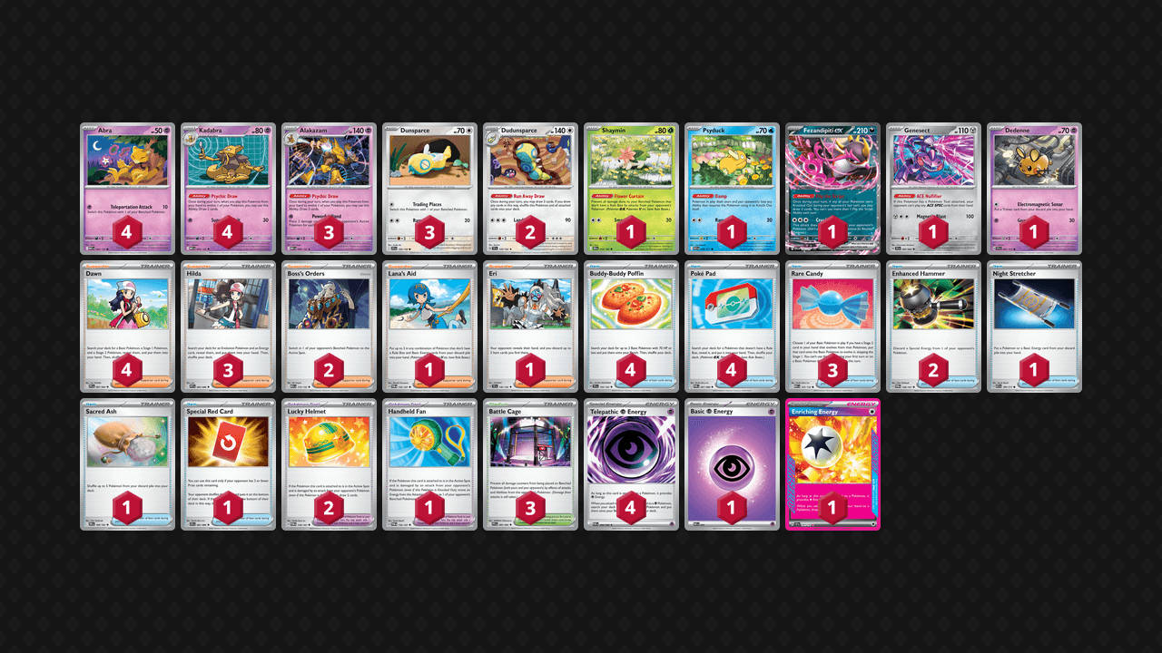 胡地 土龍節節(Alakazam Dudunsparce) 牌組圖片