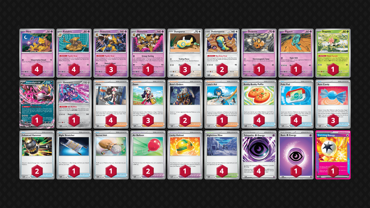 胡地 土龍節節(Alakazam Dudunsparce) 牌組圖片