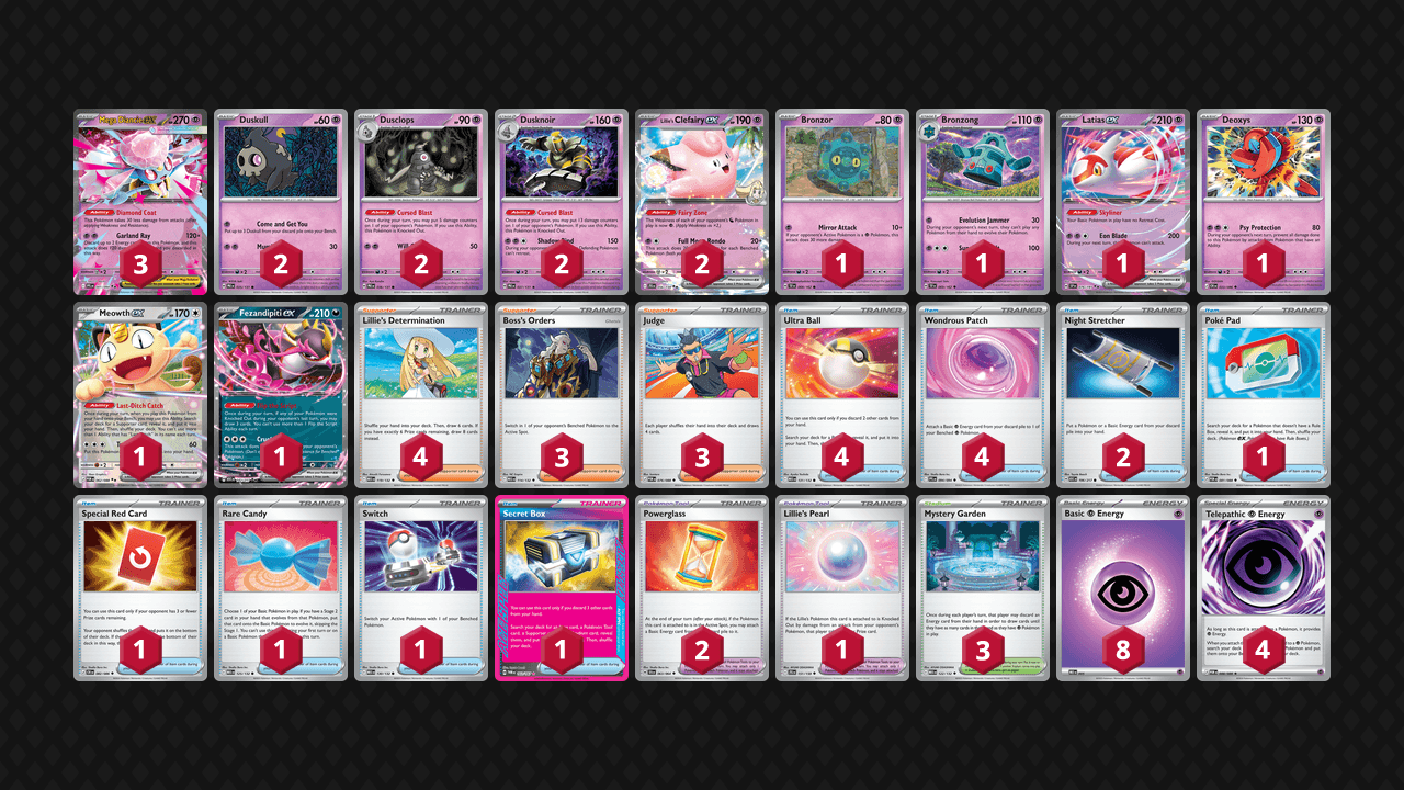 蒂安希 黑夜魔靈(Diancie Dusknoir) 牌組圖片