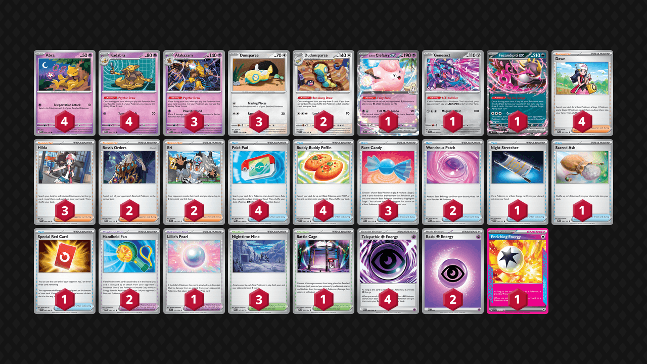 胡地 土龍節節(Alakazam Dudunsparce) 牌組圖片
