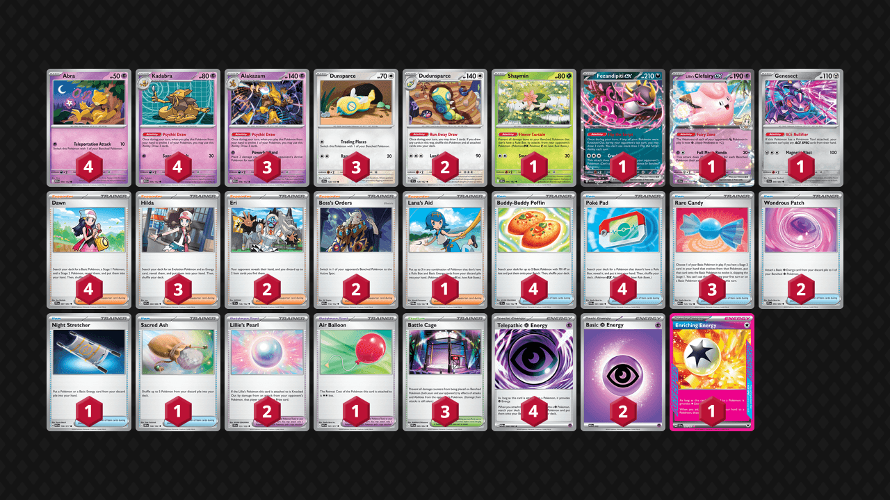 胡地 土龍節節(Alakazam Dudunsparce) 牌組圖片
