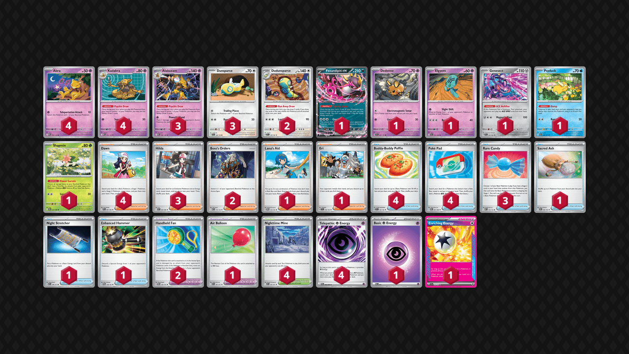 胡地 土龍節節(Alakazam Dudunsparce) 牌組圖片