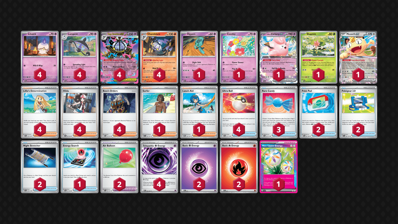 Mega 水晶燈火靈(Mega Chandelure) 牌組圖片