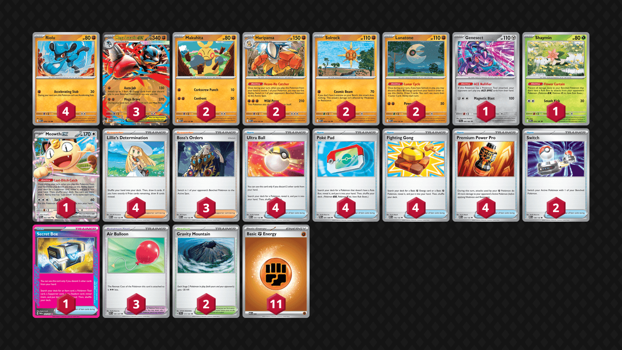 路卡利歐 鐵掌力士(Lucario Hariyama) 牌組圖片