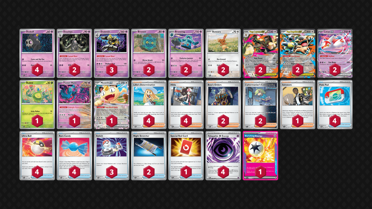 長耳兔 黑夜魔靈(Lopunny Dusknoir) 牌組圖片