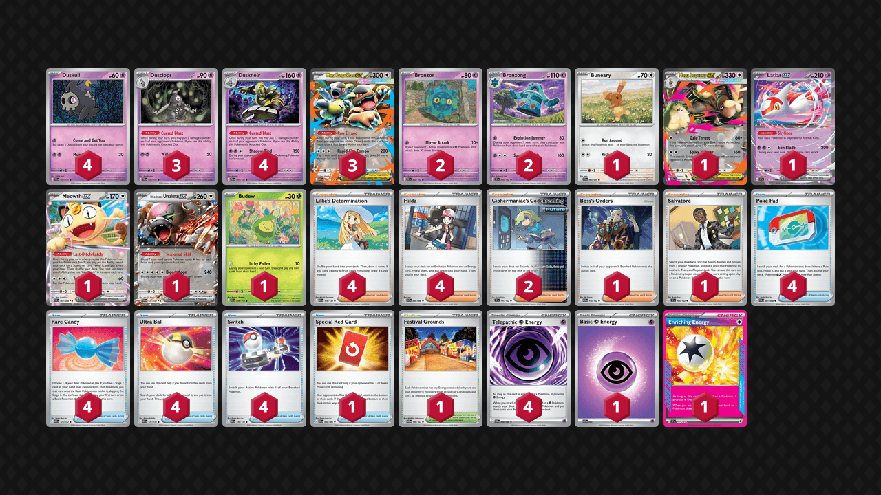 長耳兔 黑夜魔靈(Lopunny Dusknoir) 牌組圖片