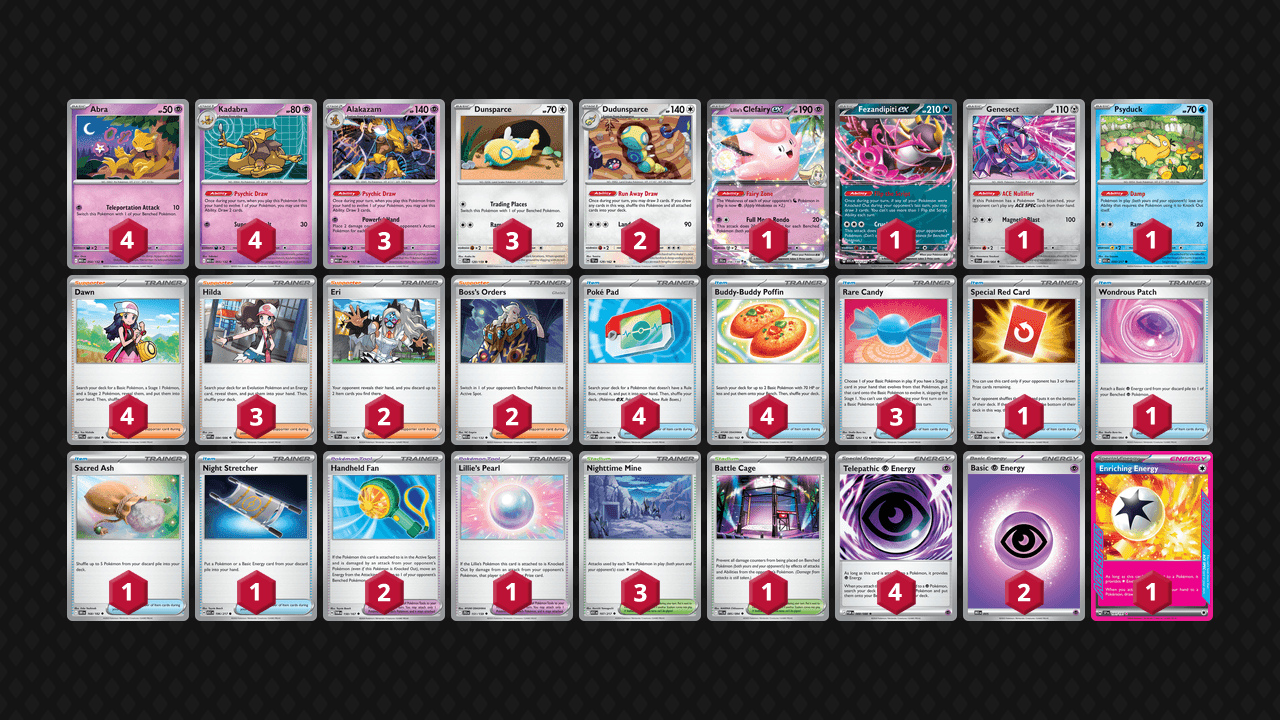 胡地 土龍節節(Alakazam Dudunsparce) 牌組圖片