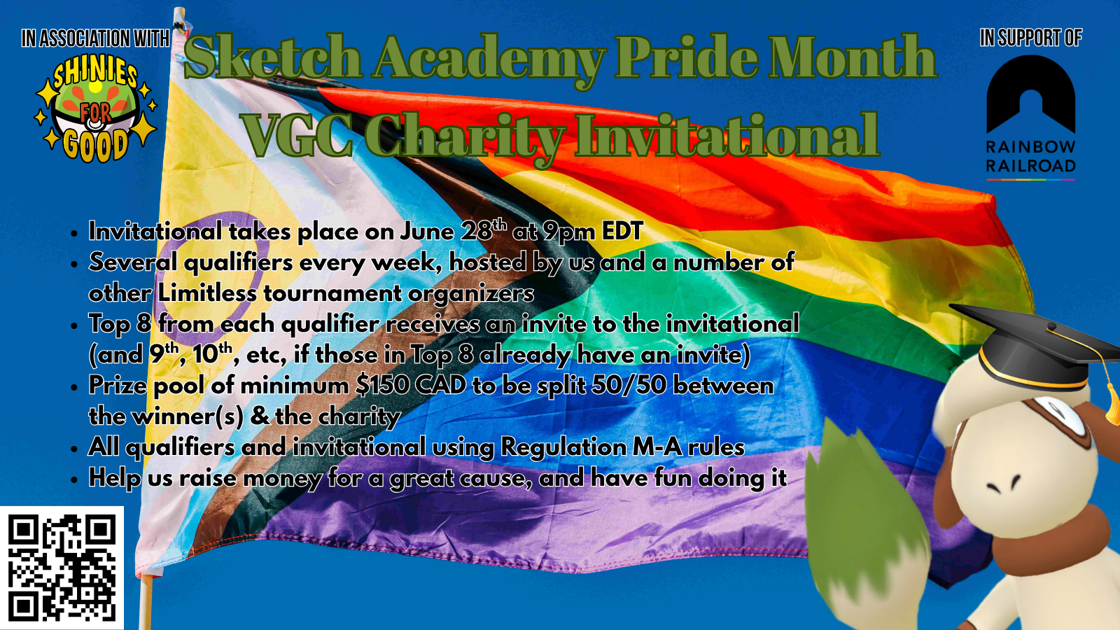 Sketch Academy Pride Month VGC Charity Invitational Infographic