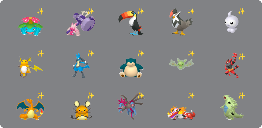 Shiny Pokemon list